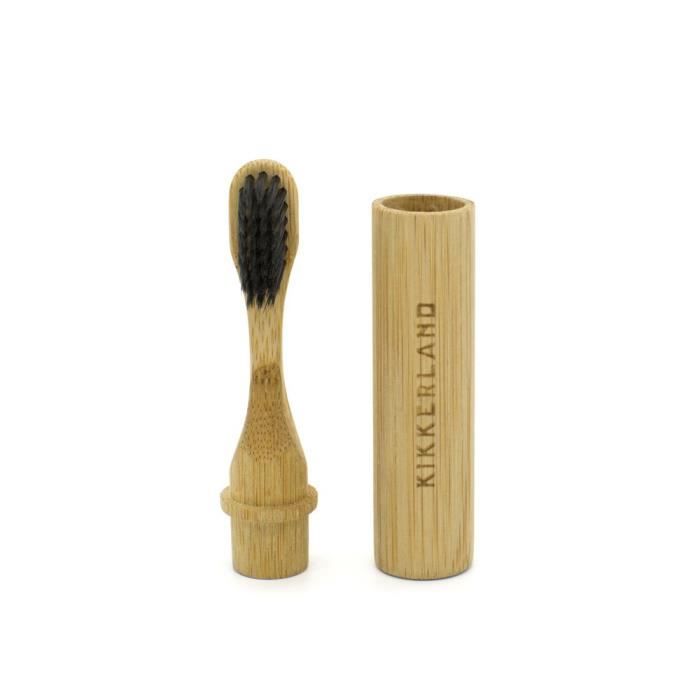 Cepillo de dientes de bambú - Kikkerland - Para llevar - Natural - Biodegradable