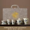 Huang Ru Kiln Kung Fu Tea Set Household Light Luxury High-end Ceramic Brewing Teapot Teacup Gift Box Company Annual Meeting