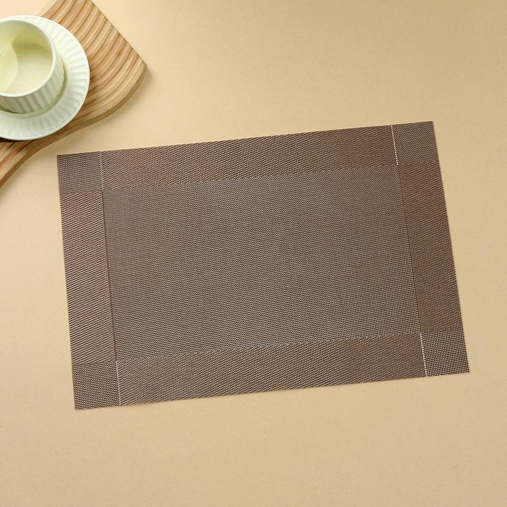 European pvc double frame diagonal frame placemat waterproof and non-slip placemat table mat thermal insulation mat plate mat coaster