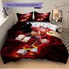 3pcs Red Power Surge Shadow the Hedgehog Printed Bedding Set, Soft and Comfortable Quilt Cover for Bedroom, Guest Room (1 Duvet Cover + 2 Pi