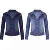 European Autumn/Winter Slim Fit Stretch Denim Motorcycle Jacket