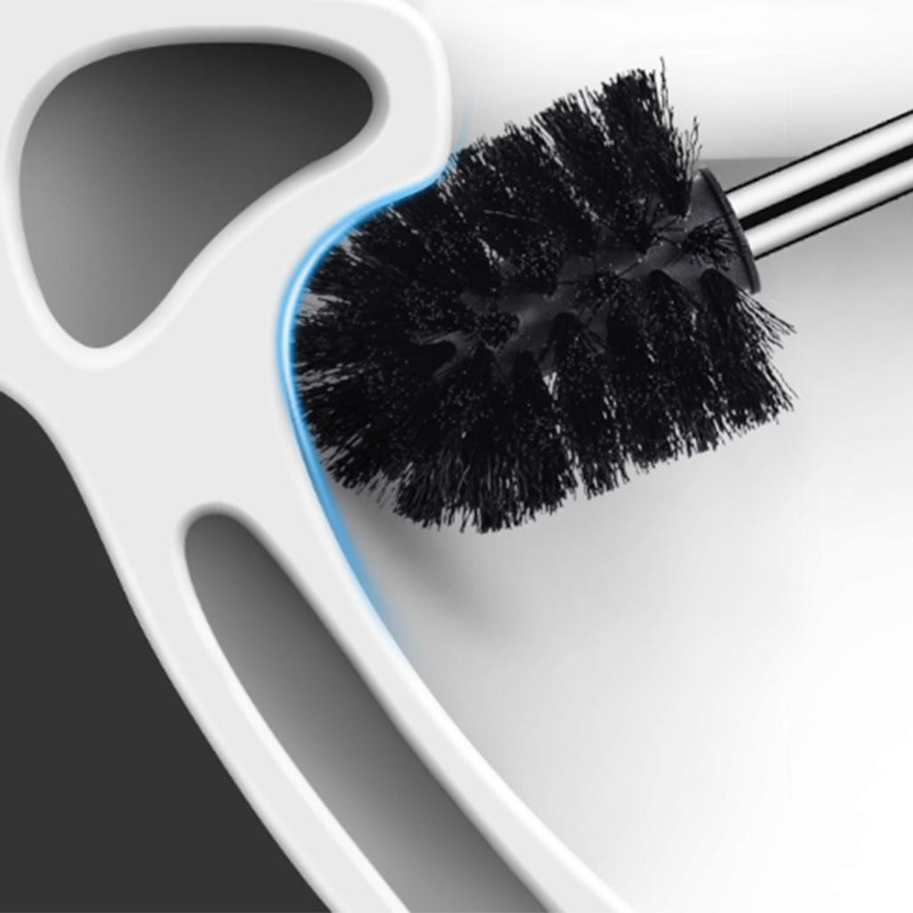 4Pcs Stainless Steel Handle Toilet Brush Bathroom Toilet Cleaning Replacement Brush Toilet Bowl Cleaner Tool Enduring