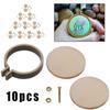 DIY Embroidery Hoop Hand Crafts 10 Sets Accessories Creative Cross Stitch Frame Jewelry making Mini Ring Round