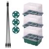 Higher Cover Nursery Tray Box with Growing Light 6/12 Cell LED Full Spectrum Seedling Succulent Flower Planting Germination Pot