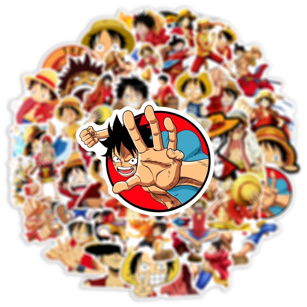 10/30/50pcs Luffy Anime One Piece Stickers Cool Cartoon Characters Decals Skateboard Phone Luggage Bike Graffiti Sticker Decor