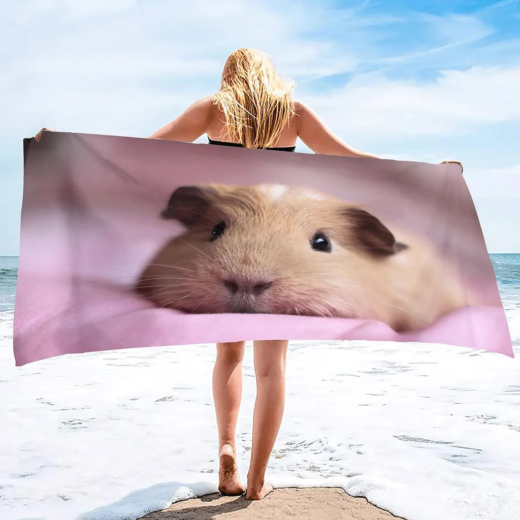 Guinea Pig Super Soft Beach Quick-Drying Bath Towel Large Absorbent Towel Blanket Suitable for Outdoor Travel Camping Swimming