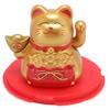 Feng Shui Lucky Cat Solar Powered Waving Maneki Neko Decoration Lucky Cat Statue for Home Shop Car Interior