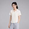 Anta Comfortable Simple Versatile Letter Slim Fit Polo Shirt Women Tops Corn-White 162527108-1
