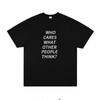 KOGO TO OBCHODZI Amerykański Retro High Street Nadruk Krótki rękaw T-shirt dla Mężczyzn i Kobiet, Luźny Podstawowy, Para Krótki rękaw Lato
