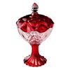 Candy Jar,Decorative Candy Dish Glass Crystal Candy Bowl with Lid Glass Nut Cookie Fruit Bowl Plate Jewelry Box Gift