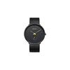 BUREI Men's Casual Black Quartz Watch Waterproof Simple Stylish with Net Strap