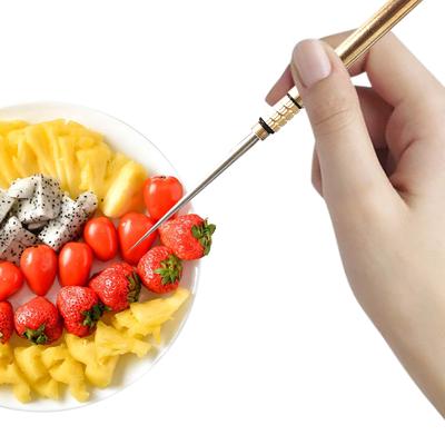 Set di stuzzicadenti in lega di titanio e ottone, porta stuzzicadenti con design ad anello portachiavi, portatile, formato mini, per uso interno ed esterno