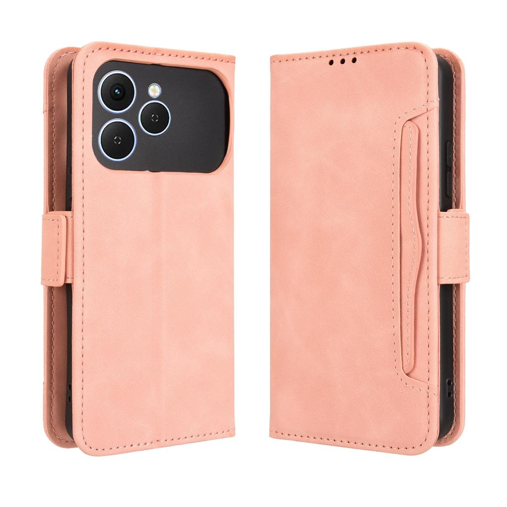 For TECNO Spark 40 4G Leather Case Phone Wallet Cover with Multiple Card Slots