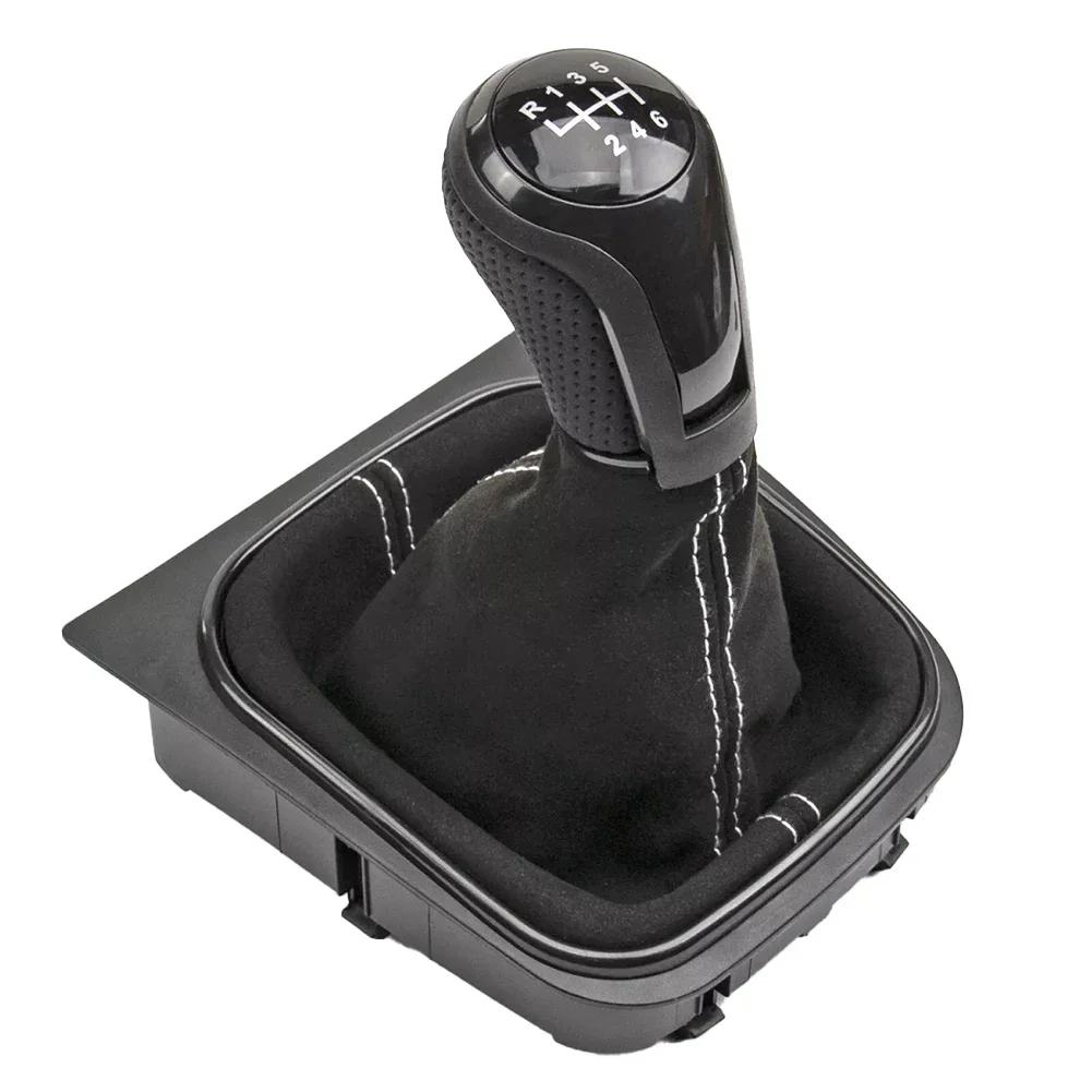 5/6Speed Car Speed Gear Shift Knob with Gaiter Boot  for Golf 5/6 MK5/6 Manual  for Jetta SCIROCCO III 137 138 EOS 1F7 1F8