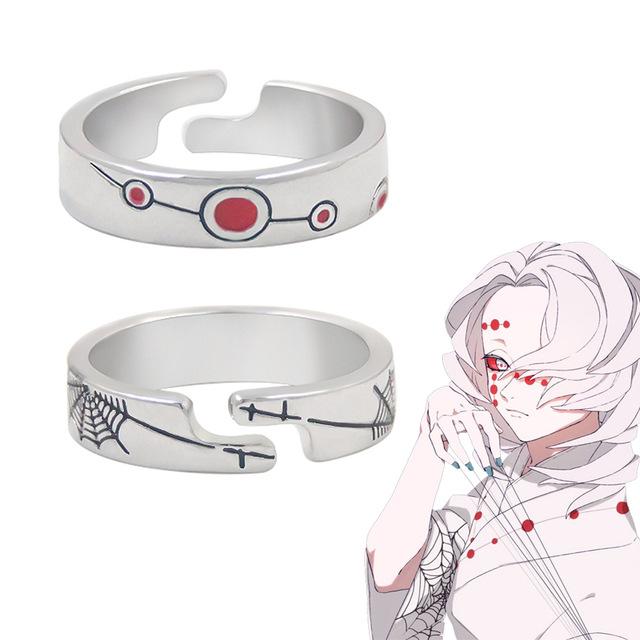 Anello Aperto Regolabile Demon Slayer - Gioielli Cosplay Personaggi Hashira Kimetsu No Yaiba Anime per Fan