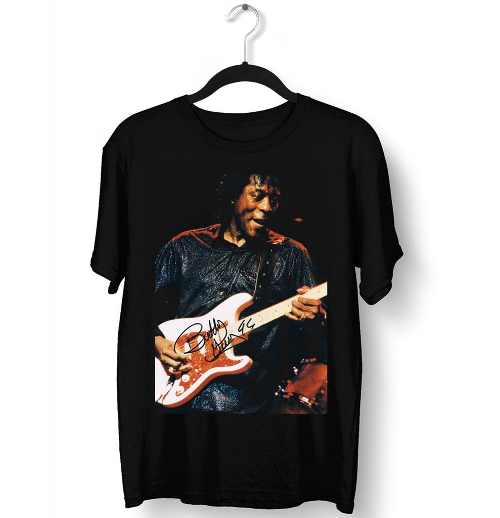 Camiseta de Guitarra Firmada de Buddy Guy Blues para Mujer Hombre Algodón Talla S-4XL