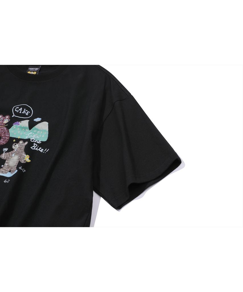 CPGN STUDIO Dtp Cake Bear Short Sleeve T-Shirt Black