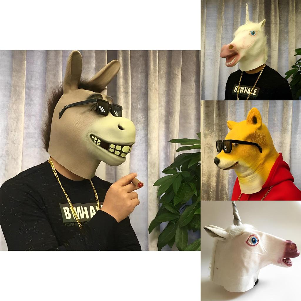 Natural And Eco-friendly Horse Head Mask For Halloween And Costume Parties
