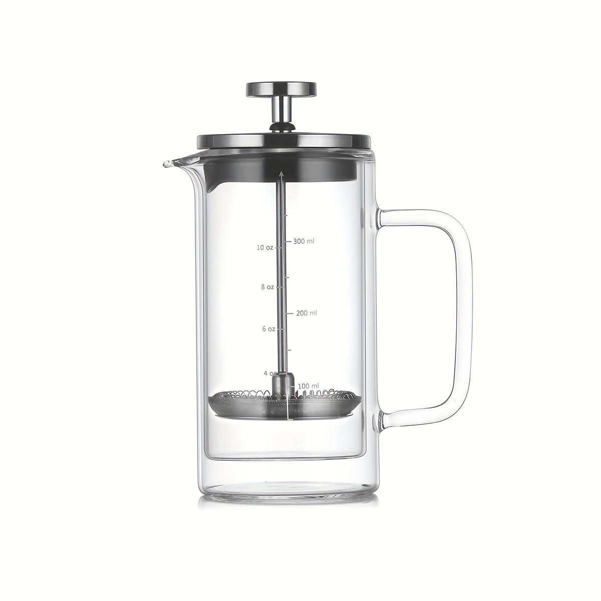 

French Press Coffee & Tea Maker, 10/20oz Thickened Double Wall Borosilicate Glass, Coffee Press for Home, Office, Dorm, Gift