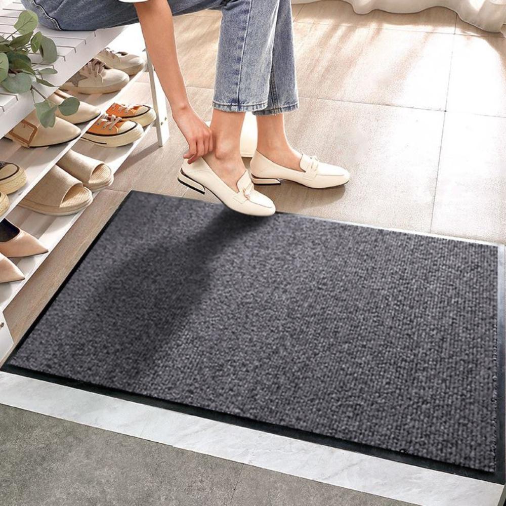 Smooth Gray Rubber Doormat, Anti-slip Soft Mat, 120 X 80cm