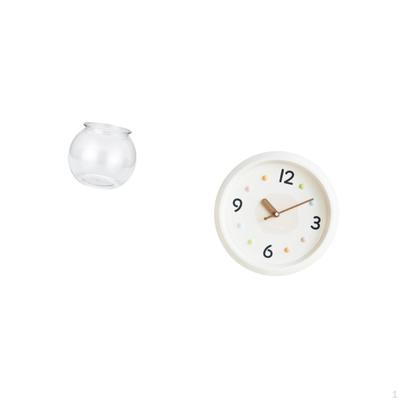 Transparent Small Fish Tank Modern Wall Clock for Round Ornament Aquarium