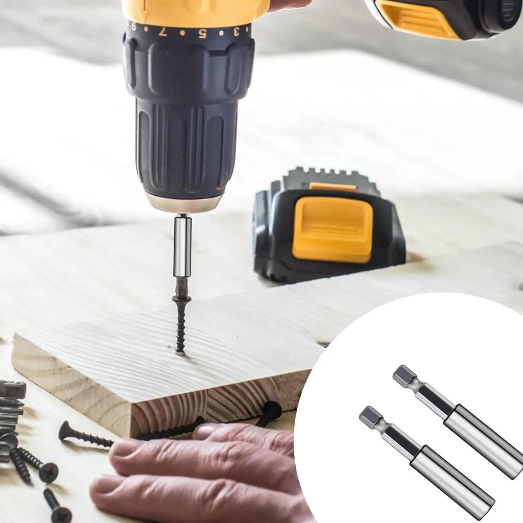 60mm 1/4in Hex Shank Magnetic Screwdriver Extension Rod Bars Holder Electric Drill Bit Adapter Quick Change Hand Tool Parts