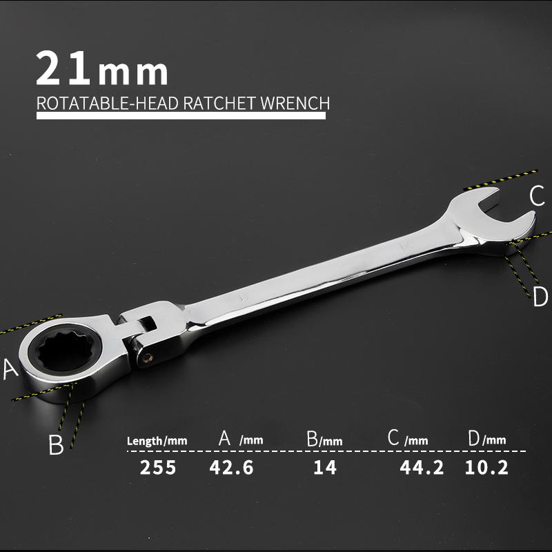 Activități multifuncționale Set chei cu clichet 180 de grade Chei flexibile cu cap deschis Unelte de mână pentru reparații auto Cheie combinată