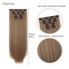 6Pcs/Set Clip-in Hair Extensions Long Straight Hair for Full Head Synthetic Hairpiec for Women Ladies