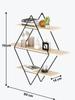3 Tiers Decorative Prism Wall Shelf Large Size Modern Design Kitchen Bathroom Wall Shelf Organizer Bookshelf