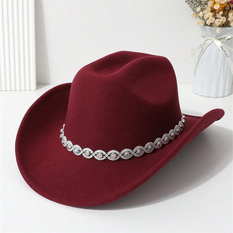 Men and Women Jazz Hat Party Festival Stage Performance Simple Top Hat High Quality Woolen Straw Hat Western Cowboy