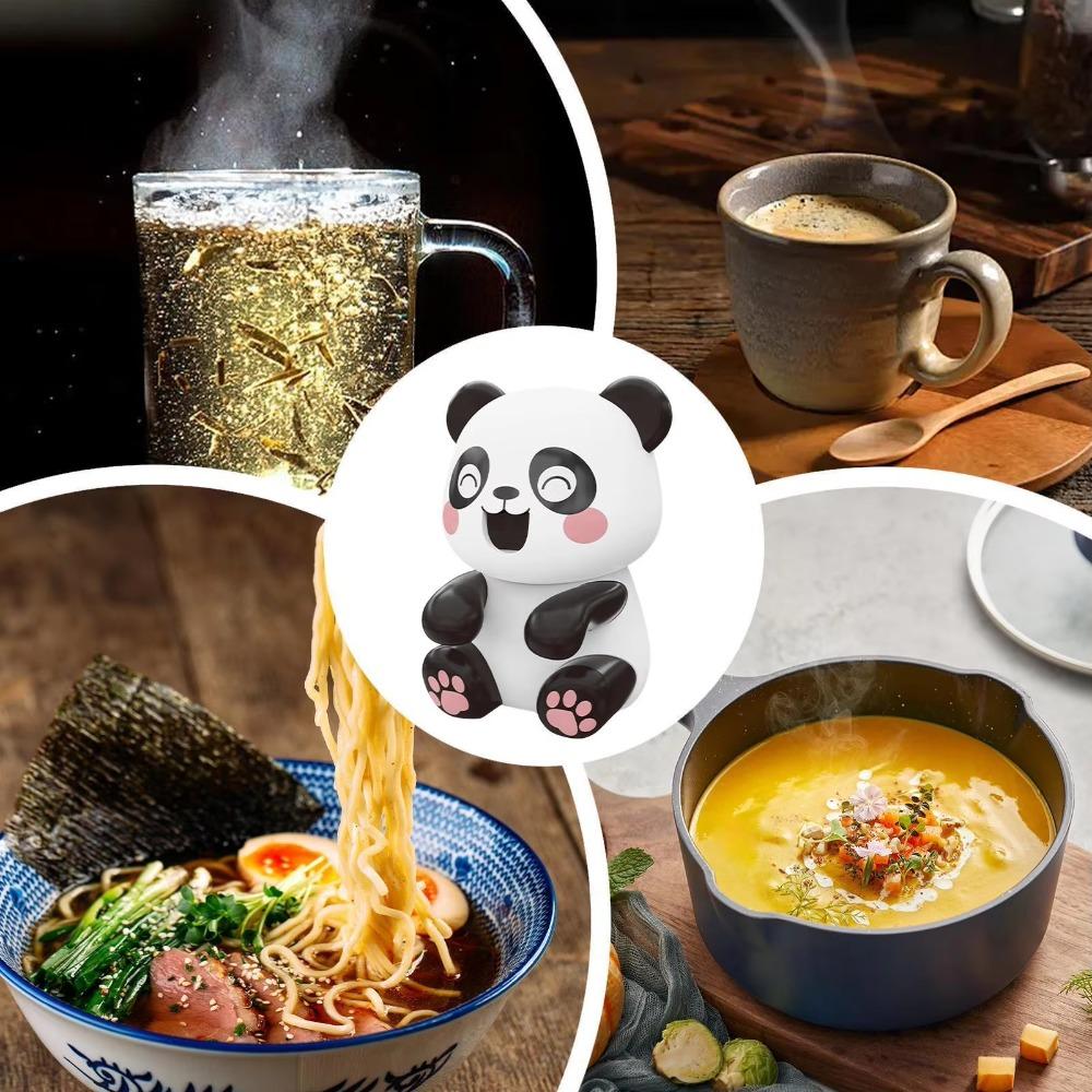 USB Rechargeable Clip-On Mini Food Cooling Fan Brown Bear Handheld Fan for Coffee Tea Cooling