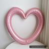 Heart-Shaped Aluminum Film Photo Frame with Bow Accents for Birthday Parties