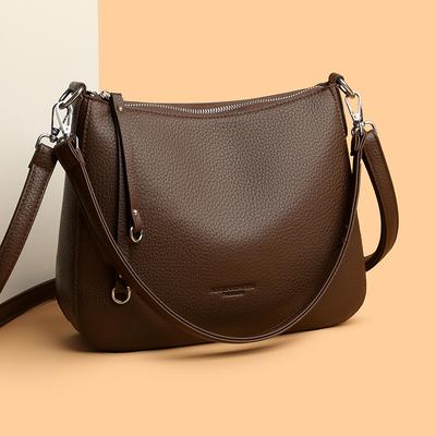 Women's Bag Solid Color Shoulder Bag PU Mother Bag