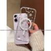 Snowflake English Magnetic Drop-proof Phone Case for Apple 13, 14, 15Plus, 16, 17, and 17 Pro Max with Buttons