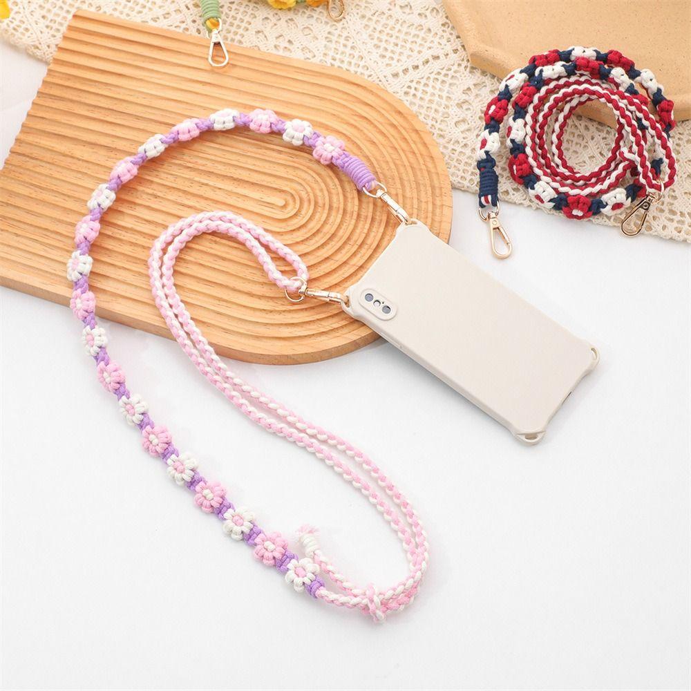 Hand-woven Hand Woven Daisy Flower Chain Adjustable Daisy Braided Bag Strap  Mobile Phone
