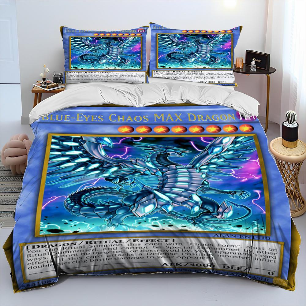 

3D Yu-Gi-Oh MONSTER CARD Anime Warm Comforter Beding Set,Soft Duvet Cover Bed Linen Set Comfortable Quilt Cover Pilowcase,king Quen Sized Dimensions 120*200cm Single