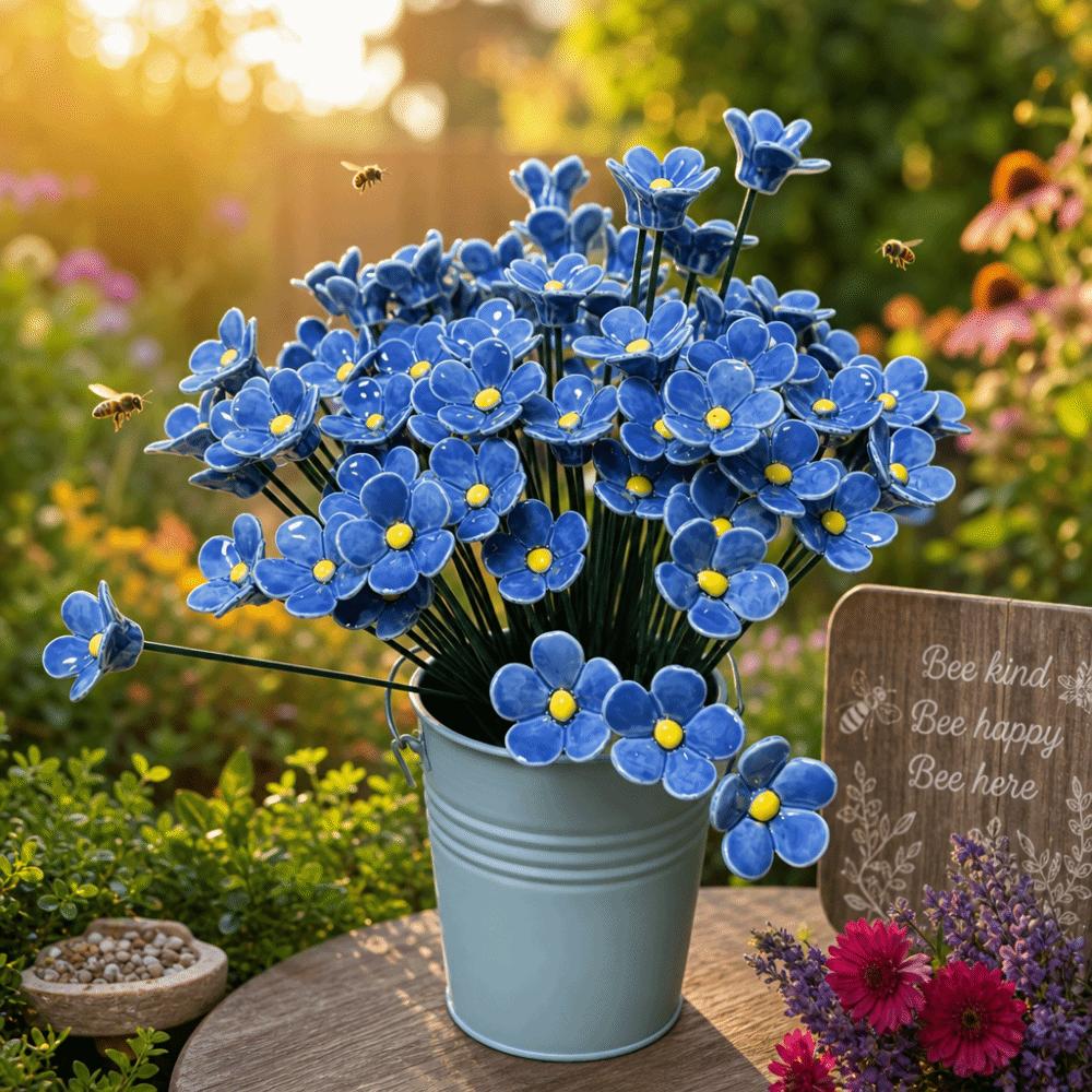3 pcs Garden Decoration Bee Butterfly Water Dispenser Flower Shape Artificial Flower  Party Decor