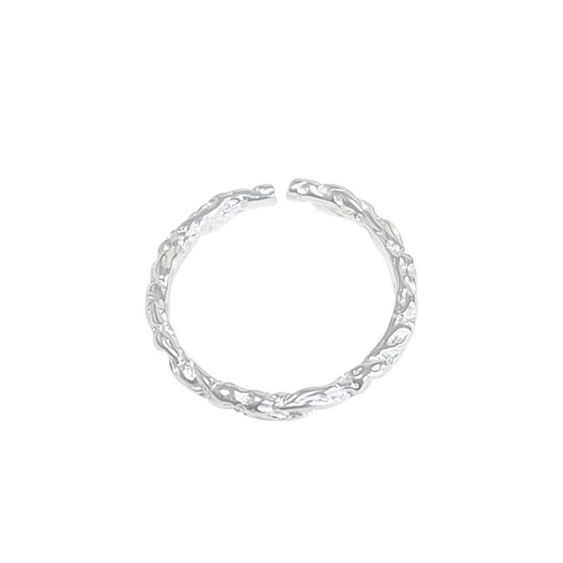 Stylish Copper Geometric Circle Ring For Women Adjustable Fashion Accessory