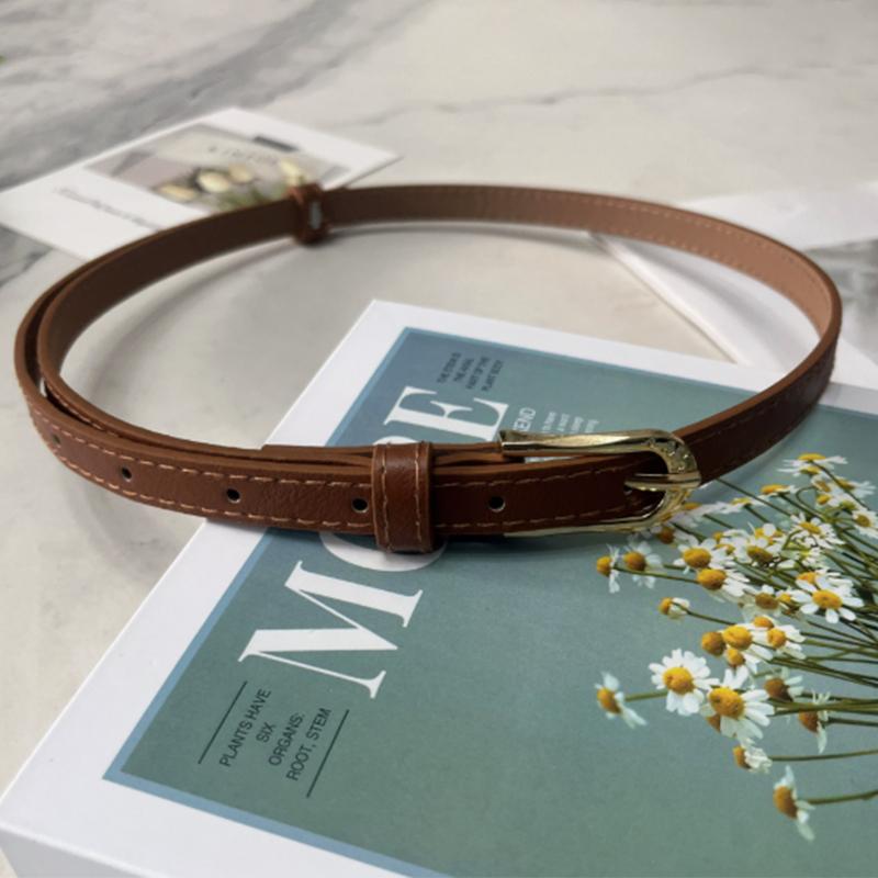 1Pc 105CM 7 Candy Colors Womens PU Leather Belt Skinny Thin Dress Belt Waist Belt Waistband Skirt Jeans Waist Accessories