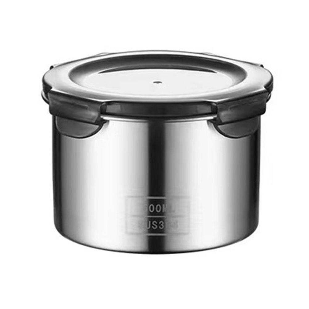 

500/900/1400ml Stainless Steel Vacuum Sealed Food Storage Container Coffee Bean Jug Kitchen Grain Candy Spice Jars For Kitchen