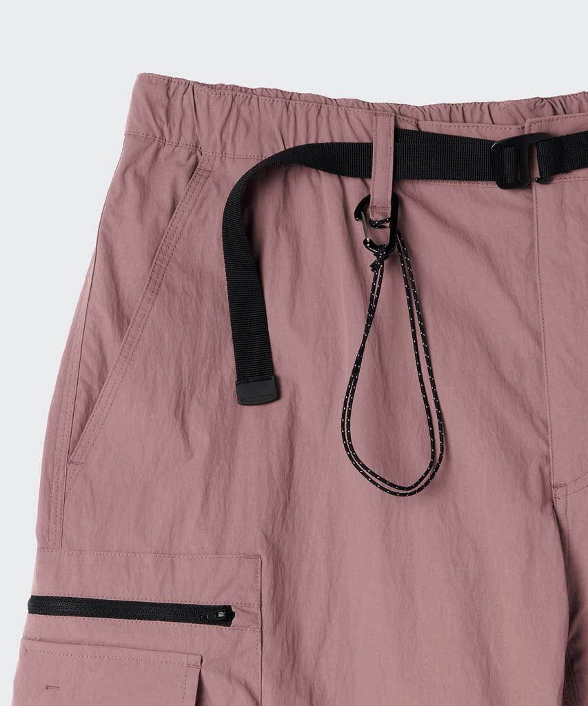 Musinsa Standard [City Leisure] Wide Belted Detachable Cargo Pants [Smoke Pink]