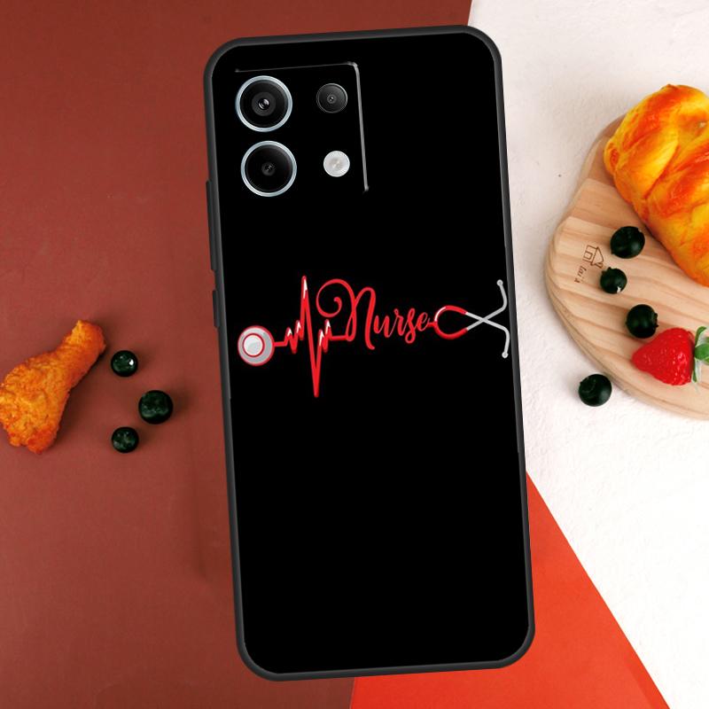 Nurse Heartbeat Case For Xiaomi Redmi Note 14 Pro 9 10 11 12 13 Pro 10S 11S 12S Redmi 13C 10C 12C 14C Coque
