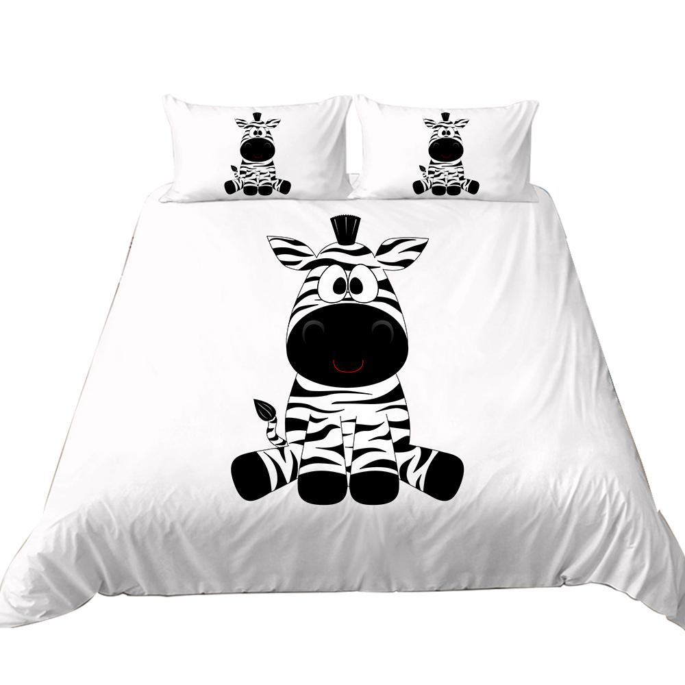 

Cartoon Animal Duvet Cover King Size Flying Cute Bees Comforter Childhood Fun Bedding Set For Kids Youth EU single(135x200cm)