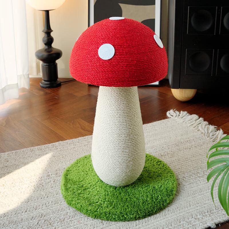 Red Mushroom Sisal Cat Scratching Post