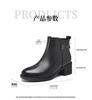 Red Dragonfly Women's High-Heeled Mid-Calf Leather Boots - Warm Winter Plus Velvet 