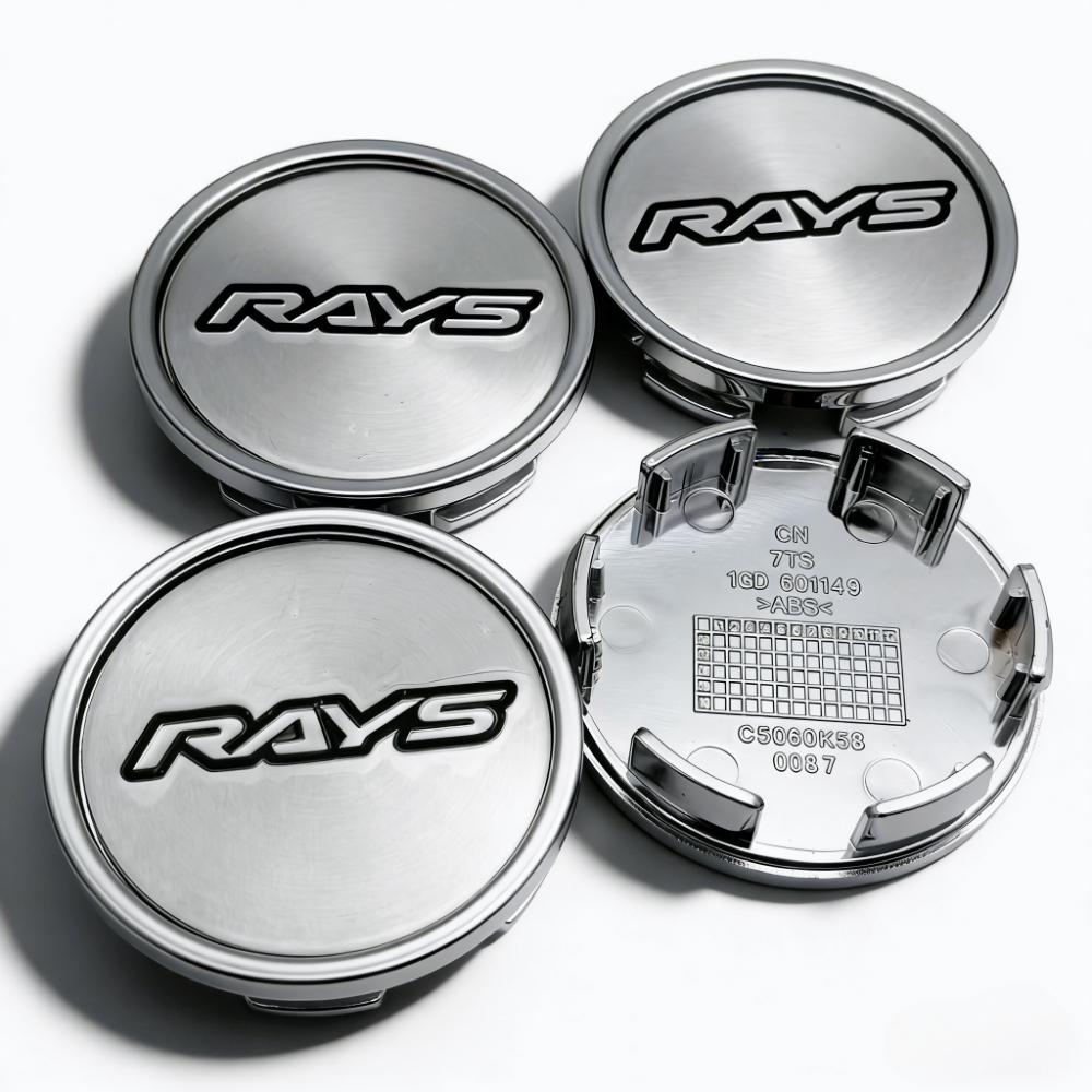 4 szt. 58 mm 53 mm Kołpaki Środkowe Kół Samochodowych Z Logo Rays Emblemat Odznaka Osłony Środkowe Piast Kół Pokrowiec Przeciwpyłowy Środka Felgi Zamienne Akcesoria Piast