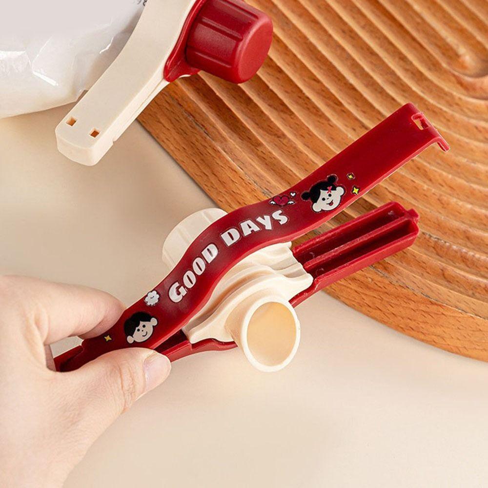 Plastic Food Bag Clips Cartoon Spice Jar Lids Portable Seasoning Sealing Clip  for Home