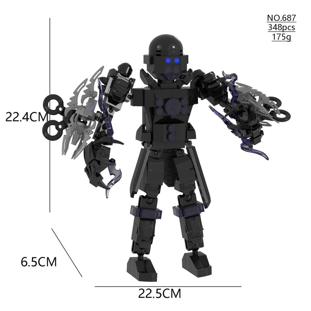 Skibidi Toilet Titan TV Man Speakerman Horror Game Bosses Camara Building Block Cartoon Doll Model Kids Birthday Halloween Gift