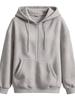 European and American Jacquard Zip-Up Hooded Cardigan with Drawstring Pockets