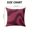 Burgundy Swirl Square Jacquard Pillow Cover for Sofa Office Waist Cushion Cover Home Decorative Pillowcase